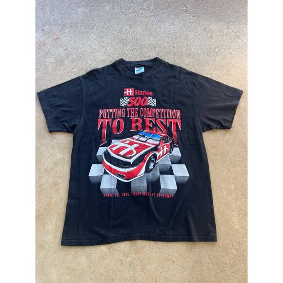 Vintage Hanes 500 NASCAR Martinsville Speedway Graphic T-Shirt Large A4 - Picture 1 of 5